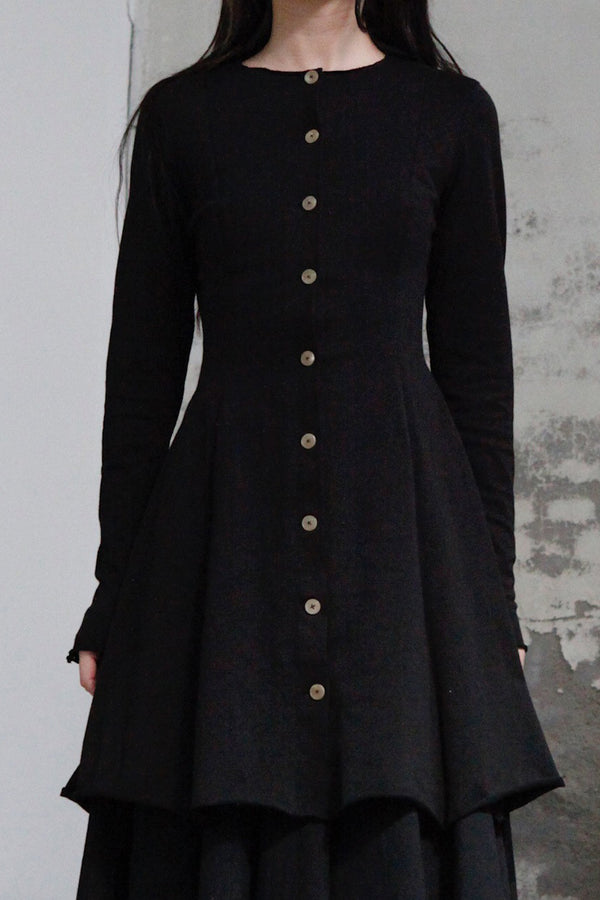 M.A+ round neck long -sleeved stitching dress D103DL/B JC2